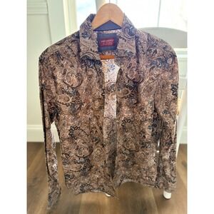 Consequence‎ Paisley Long Sleeve Button Up Shirt Men's Small Cotton Blend